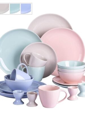 Service de Vaisselle en Porcelaine Céramique Multicolore de 20 Pièces Vancasso Victoria