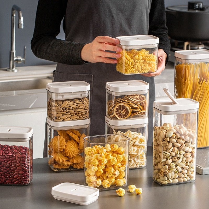 Pot de Rangement en Verre pour Céréales