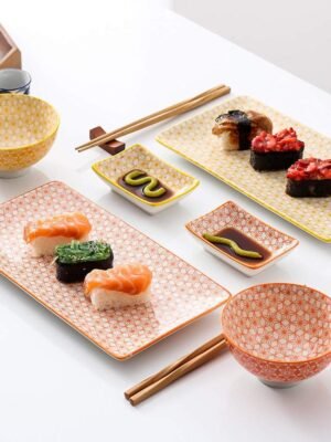 Ensemble pour Sushi avec Bol et Baguettes Vancasso Natsuki