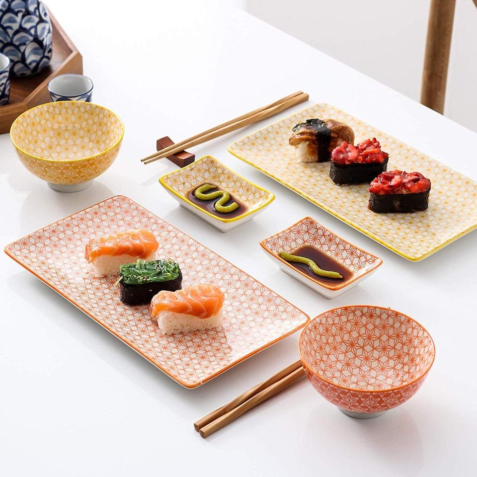 Ensemble pour Sushi avec Bol et Baguettes Vancasso Natsuki