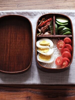 Boîte à Lunch en Bois Style Japonais