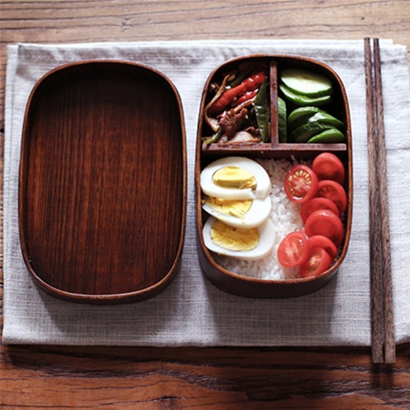 Boîte à Lunch en Bois Style Japonais