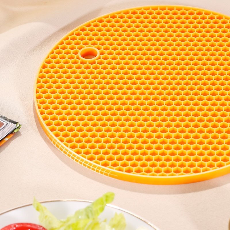 Tapis de Couverts en Silicone avec Support Pot Résistant à la Chaleur