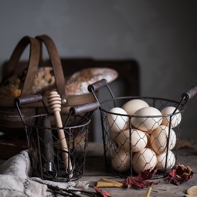 Panier de Rangement en Tissu Rétro