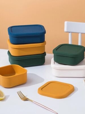 Boîte à Lunch en Silicone avec Couvercle Scellé