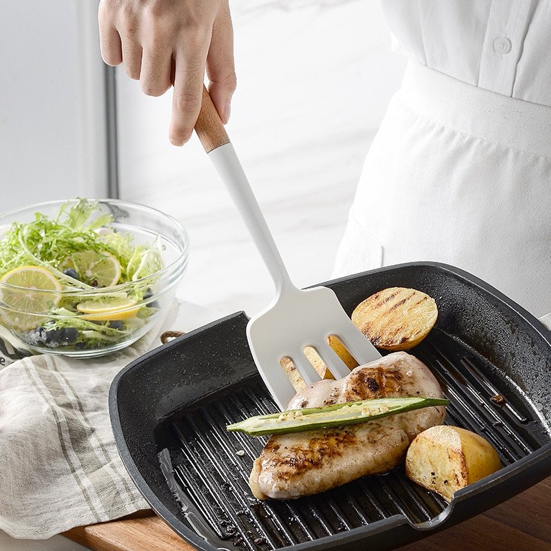 Ustensiles de Cuisine en Silicone Résistant à la Chaleur