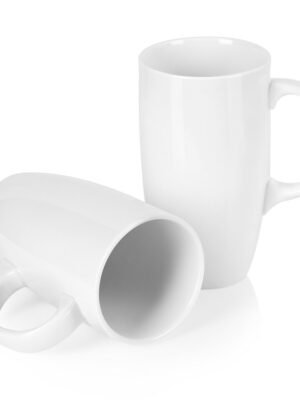 Ensemble de 2 Tasses Panbado en Porcelaine Blanche