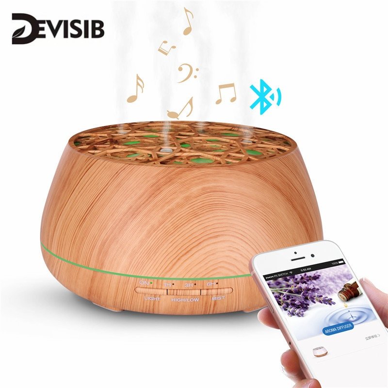 Diffuseur d'Huiles Essentielles avec Enceinte Bluetooth DEVISIB