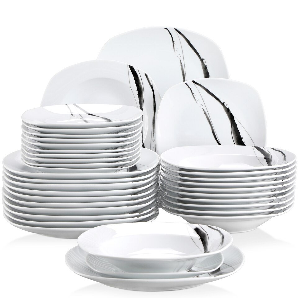 Set de Vaisselle Veweet Teresa 36 Pièces en Porcelaine