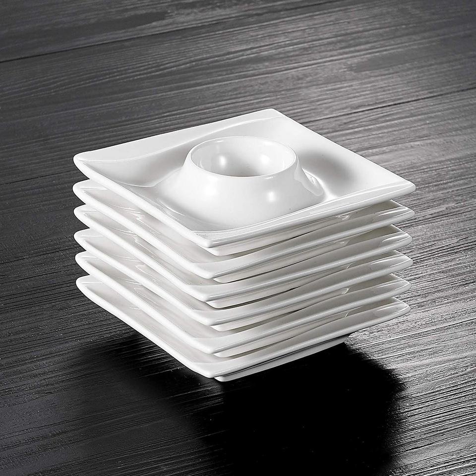 Porte-Œufs en Porcelaine Blanche MALACASA Carina