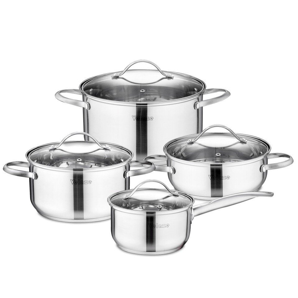 Set de Cuisine en Acier Inoxydable 8 Pièces Velaze