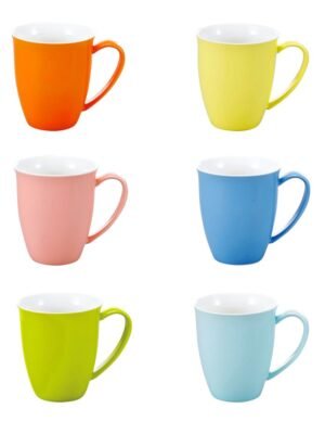 Ensemble de 6 Tasses en Céramique de Porcelaine de 310ML Panbado