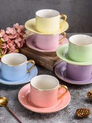 Ensemble de 6 Tasses à Café en Porcelaine ARTVIGOR