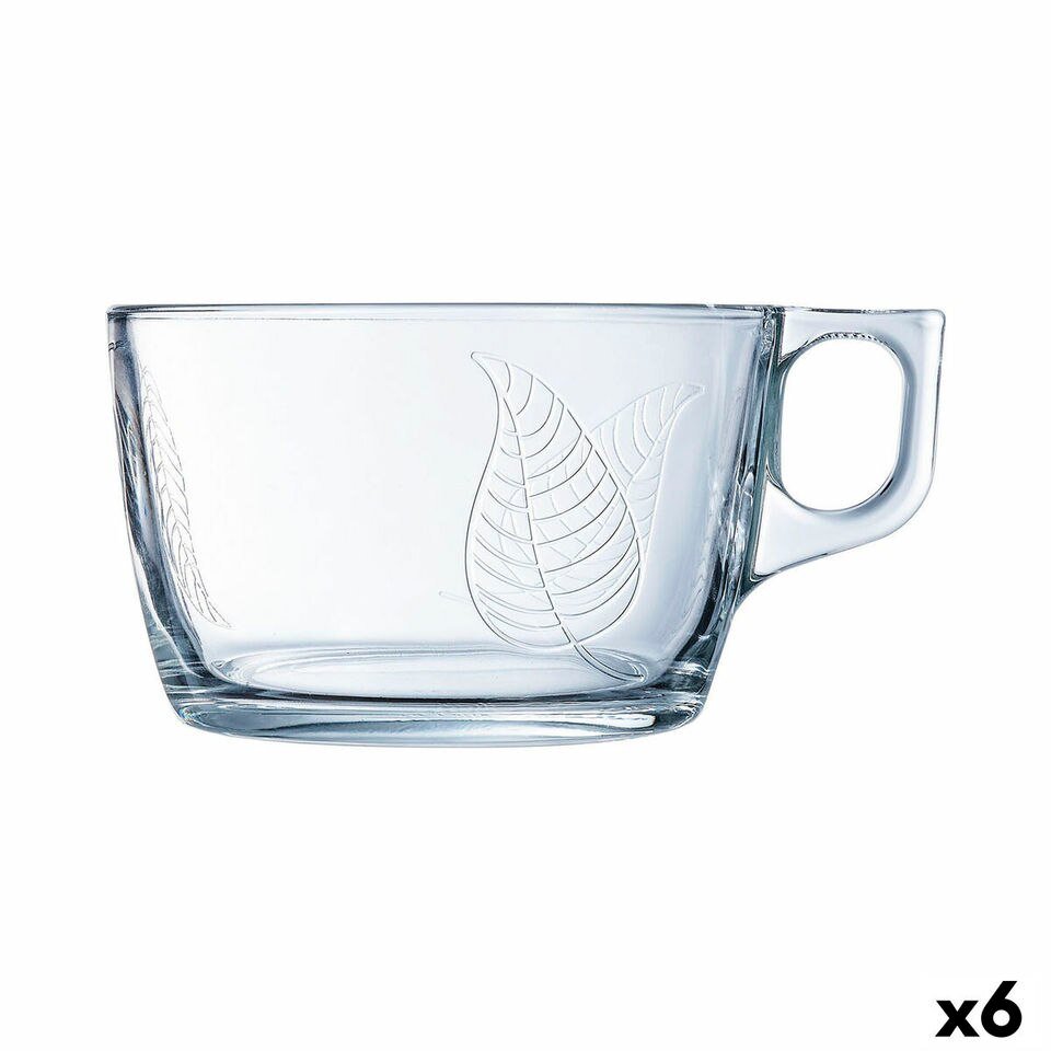 Ensemble de 6 Grandes Tasses Luminarc en Verre Transparent (500 ml)