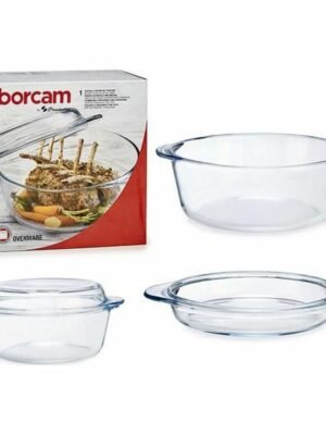 Casserole avec Couvercle en Verre Borosilicate Transparent