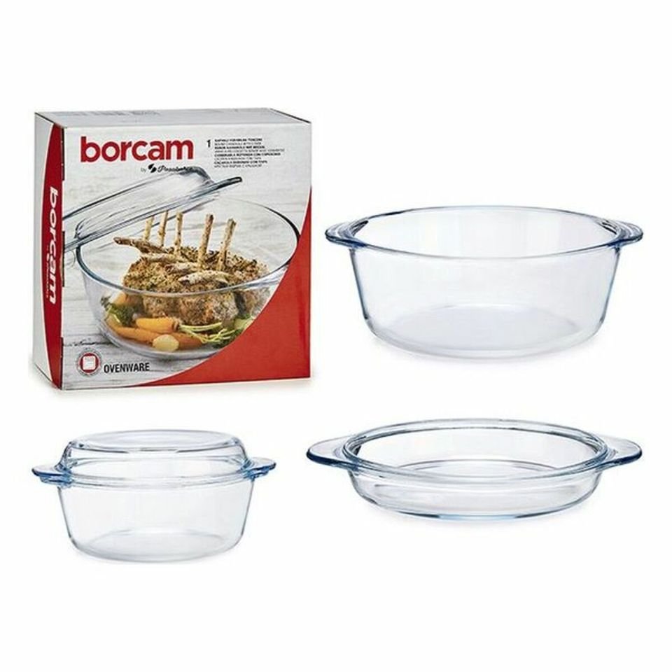 Casserole avec Couvercle en Verre Borosilicate Transparent