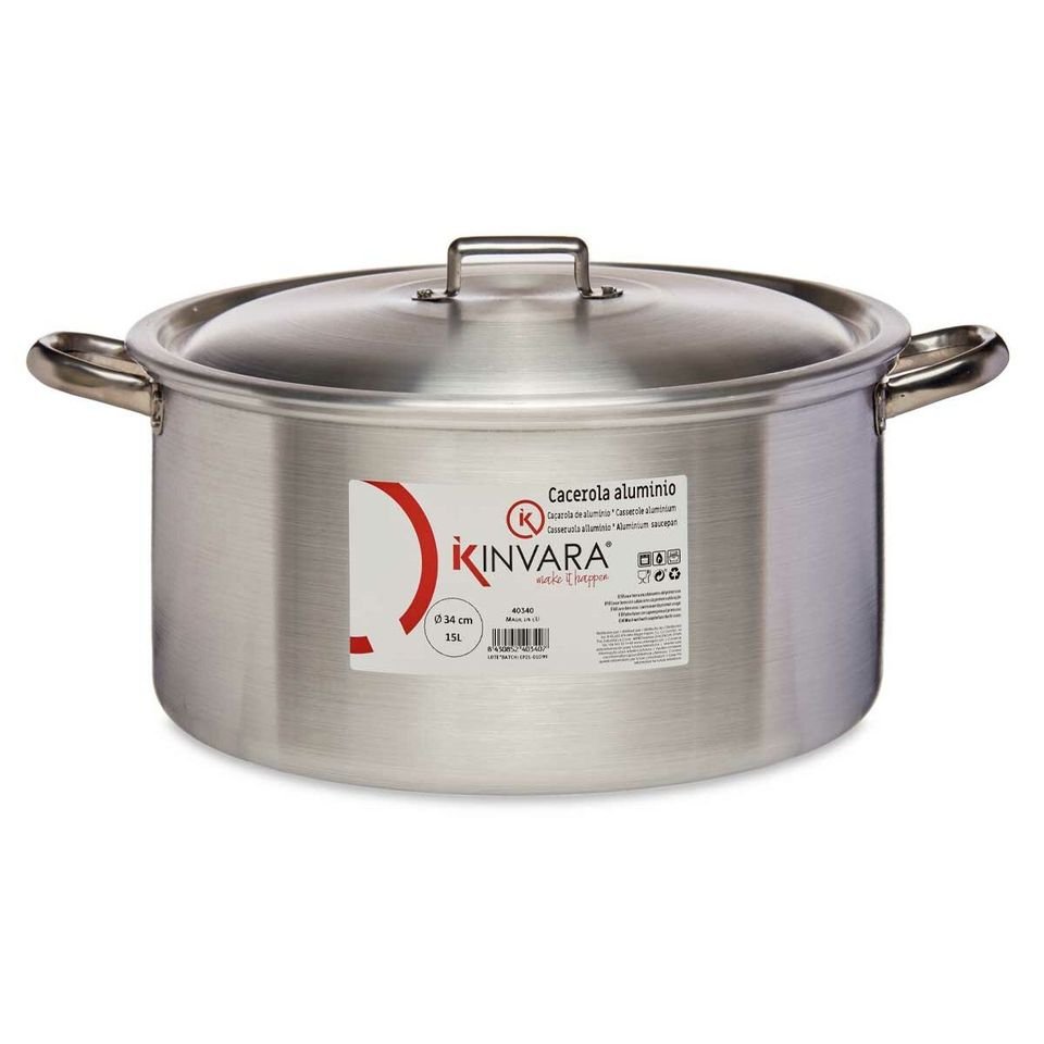 Casserole en Aluminium Argenté de 15 L