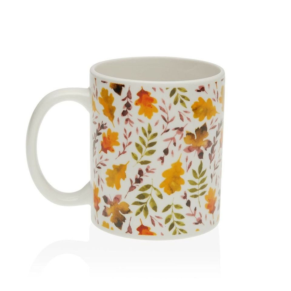 Mug en Grès Versa Aia avec Motif de Feuilles