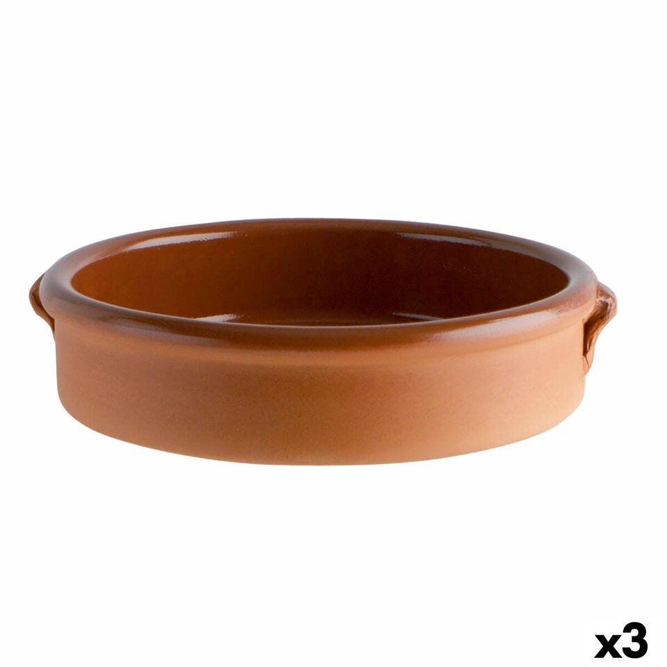 Lot de Sauteuses en Céramique Marron (Ø 32 cm, 3 unités)