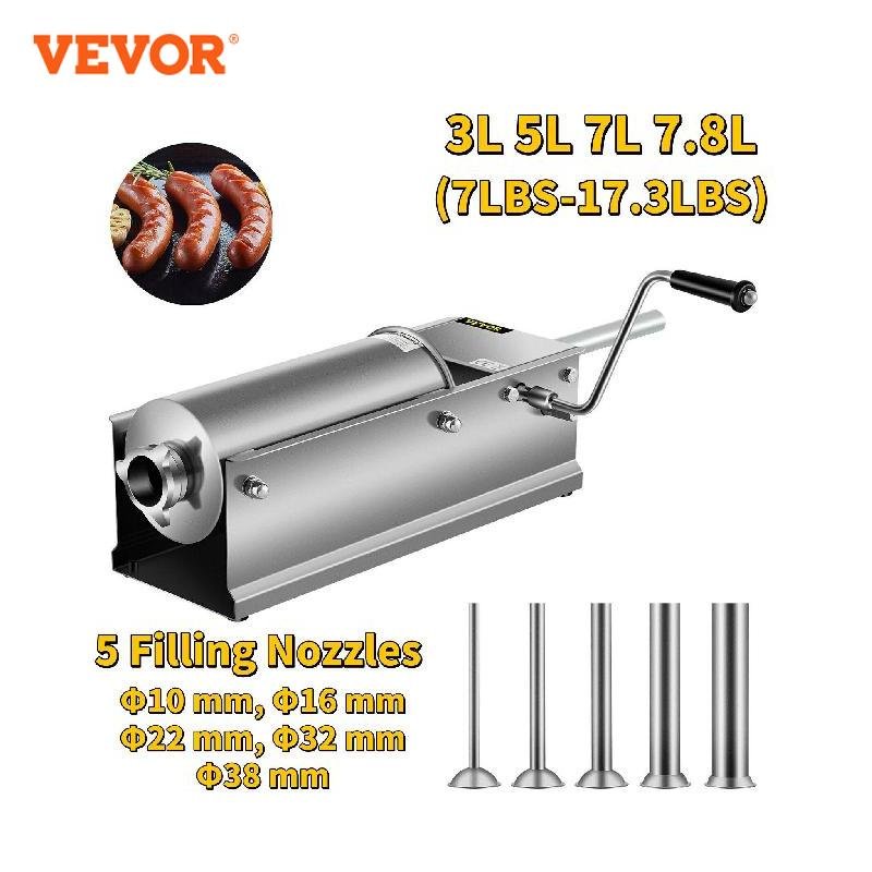 Poussoir à Saucisse Horizontal avec 5 Embouts VEVOR