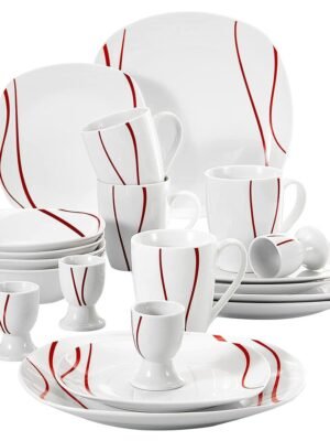 Ensemble de 20 Pièces en Porcelaine pour 4 Personnes MALACASA Felisa