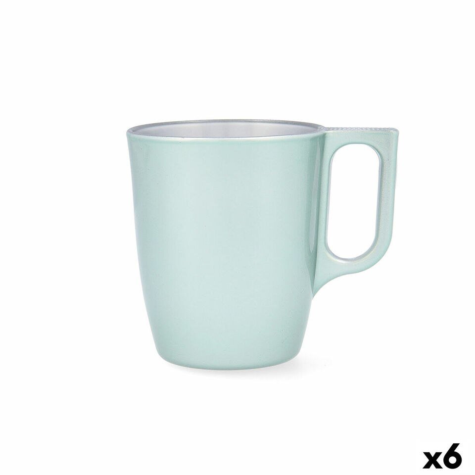 Ensemble de 6 Tasses à Déjeuner Luminarc Turquoise 250 ml