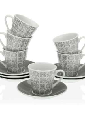 Ensemble de Tasses à Café en Porcelaine Versa Medeiros (6 Pièces)