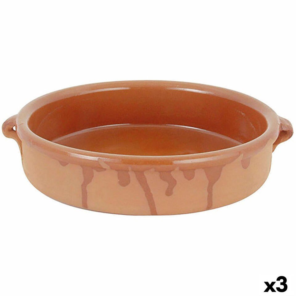 Casserole en Céramique Marron Ø 28 cm (Pack de 3)