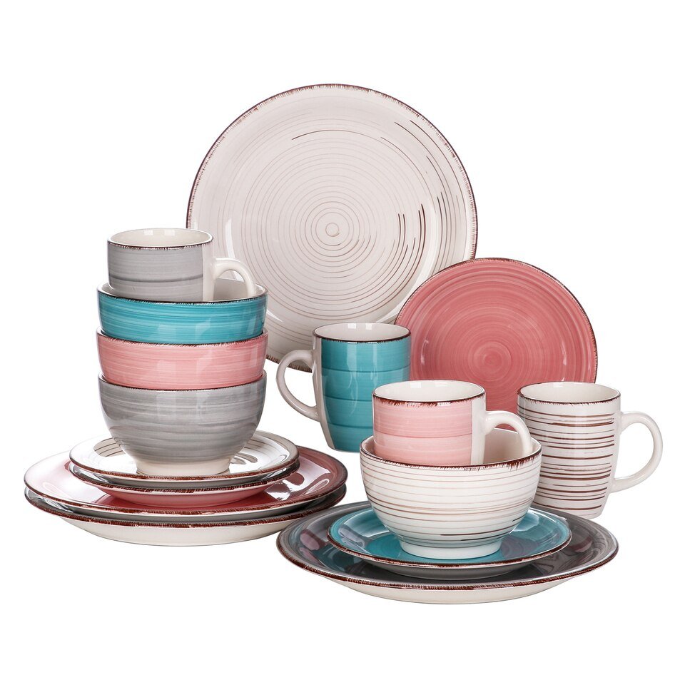 Service de Vaisselle en Porcelaine Multicolore Vancasso Bella-H