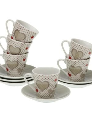 Ensemble de Tasses à Café en Porcelaine Versa Sweet (6 Pièces)