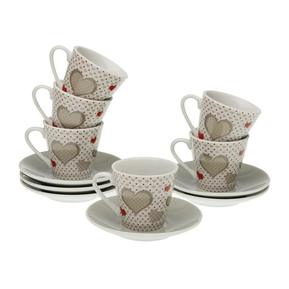 Ensemble de Tasses à Café en Porcelaine Versa Sweet (6 Pièces)