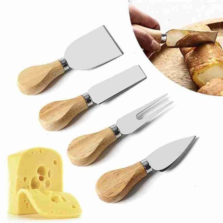 Set de 4 Couteaux à Fromage en Acier Inoxydable