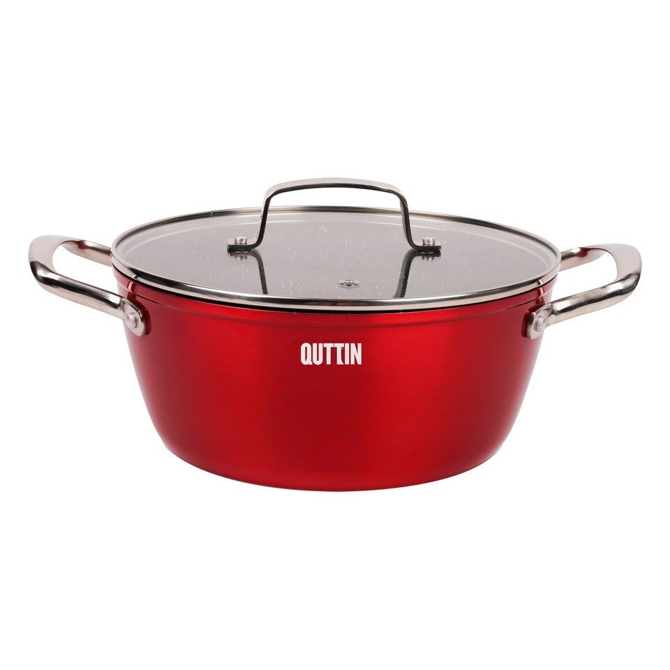 Casserole Quttin Majestic Rouge avec Couvercle