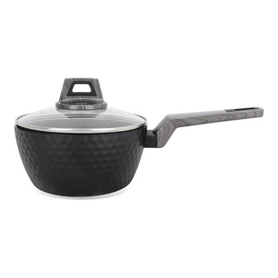 Casserole avec Couvercle Amercook en Aluminium Noir Ø 18 cm