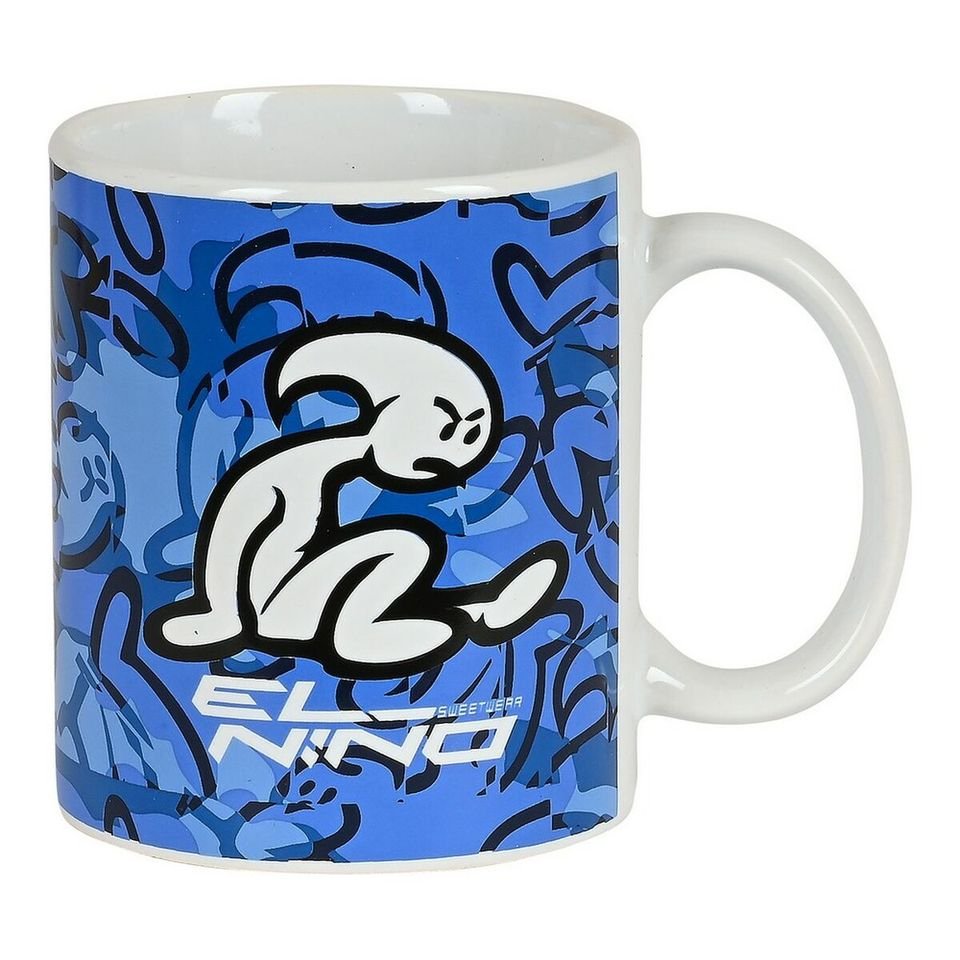 Mug El Niño en Céramique Bleue, 350 ml