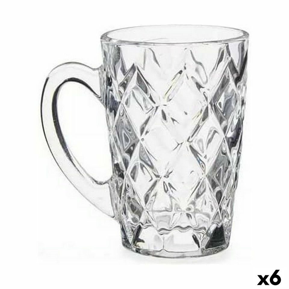 Verres Diamant en Verre Transparent (110 ml) (6 Unités)