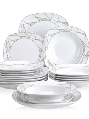 Set de Vaisselle Veweet Serena 36 Pièces en Porcelaine