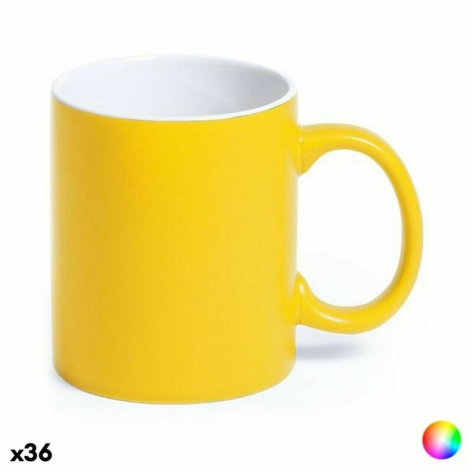 Lot de 36 Mugs Bicolores en Céramique de 350 ml