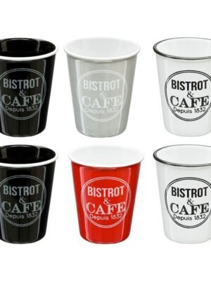 Ensemble de 6 Tasses à Café 5five Bistrot