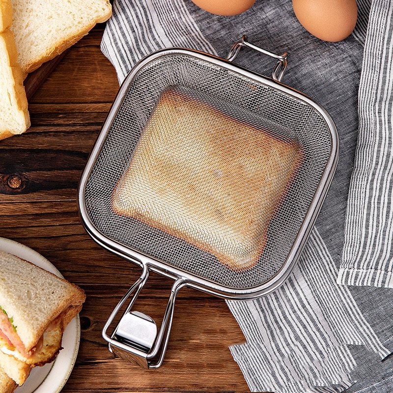Appareil à sandwich en acier inoxydable avec fonction de grille-pain