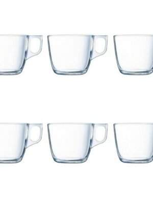 Ensemble de 6 Tasses à Café Luminarc Transparentes (22 cl)