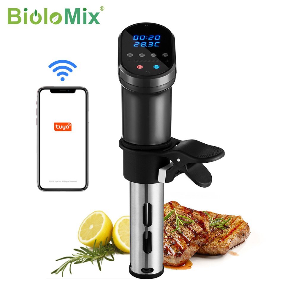 Cuiseur Sous Vide Wifi de 3e Génération Thermoplongeur de 1200W BioloMix