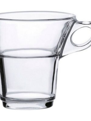 Ensemble de 6 Tasses à Café Duralex Caprice en Cristal Transparent (90 ml)