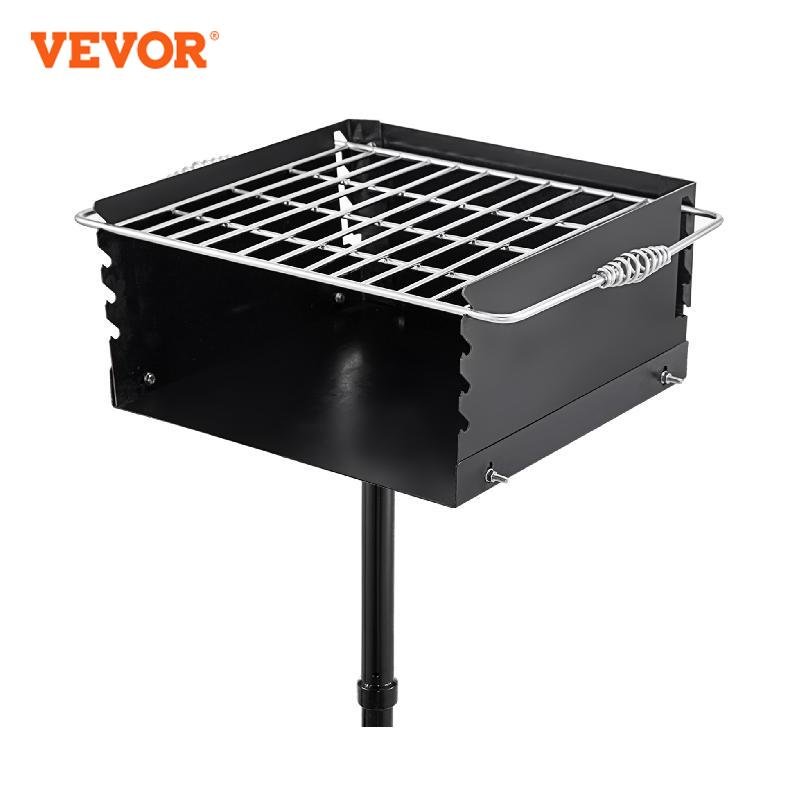 Barbecue à Charbon Rotatif avec Grille de Cuisson VEVOR