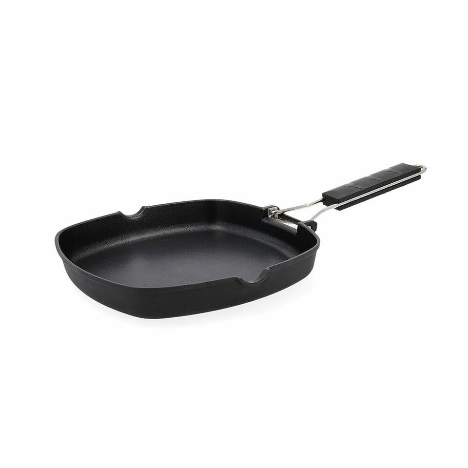 Poêle à Griller Plate en Métal Noir Quid Ebano 24,5 cm