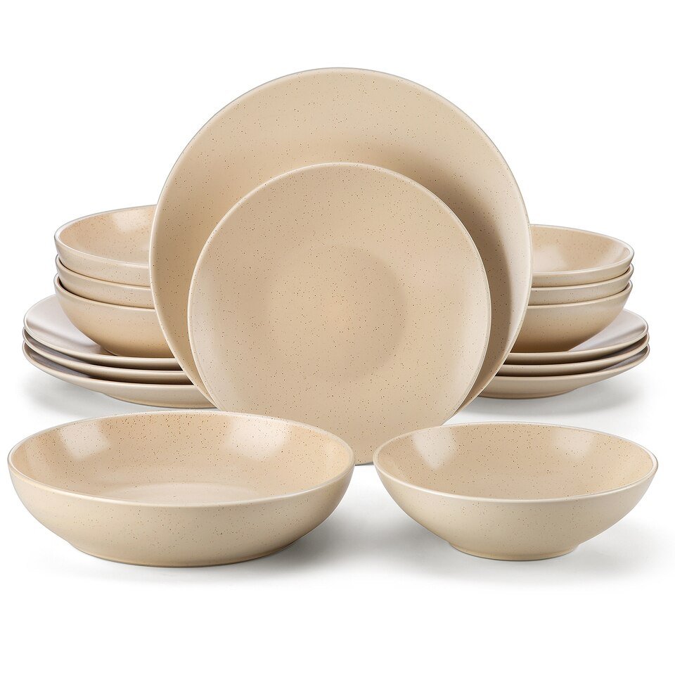 Ensemble d'Assiettes à Soupe en Porcelaine Multicolores Vancasso Tulip