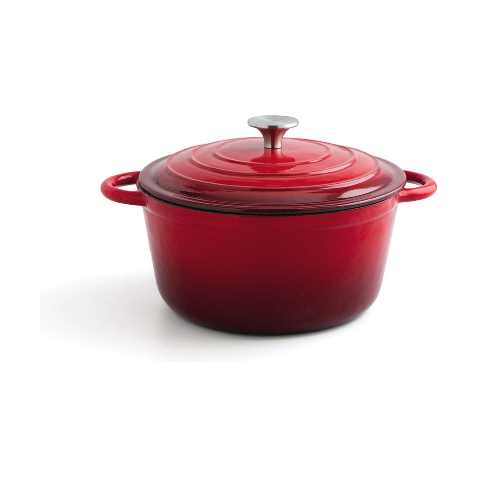 Casserole Bidasoa avec Couvercle Rouge, 3.7 L