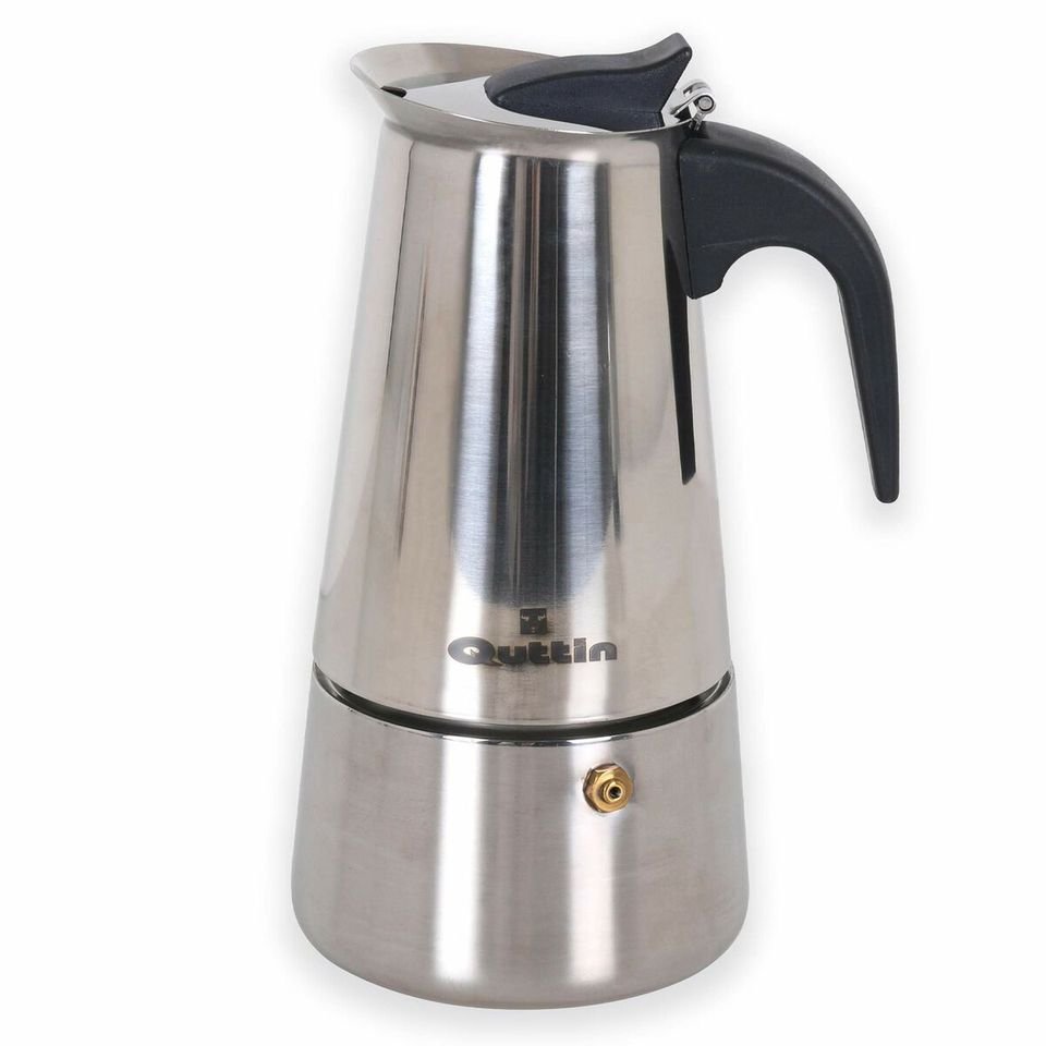 Cafetière Italienne Quuttin en Acier Inoxydable de 4 Tasses