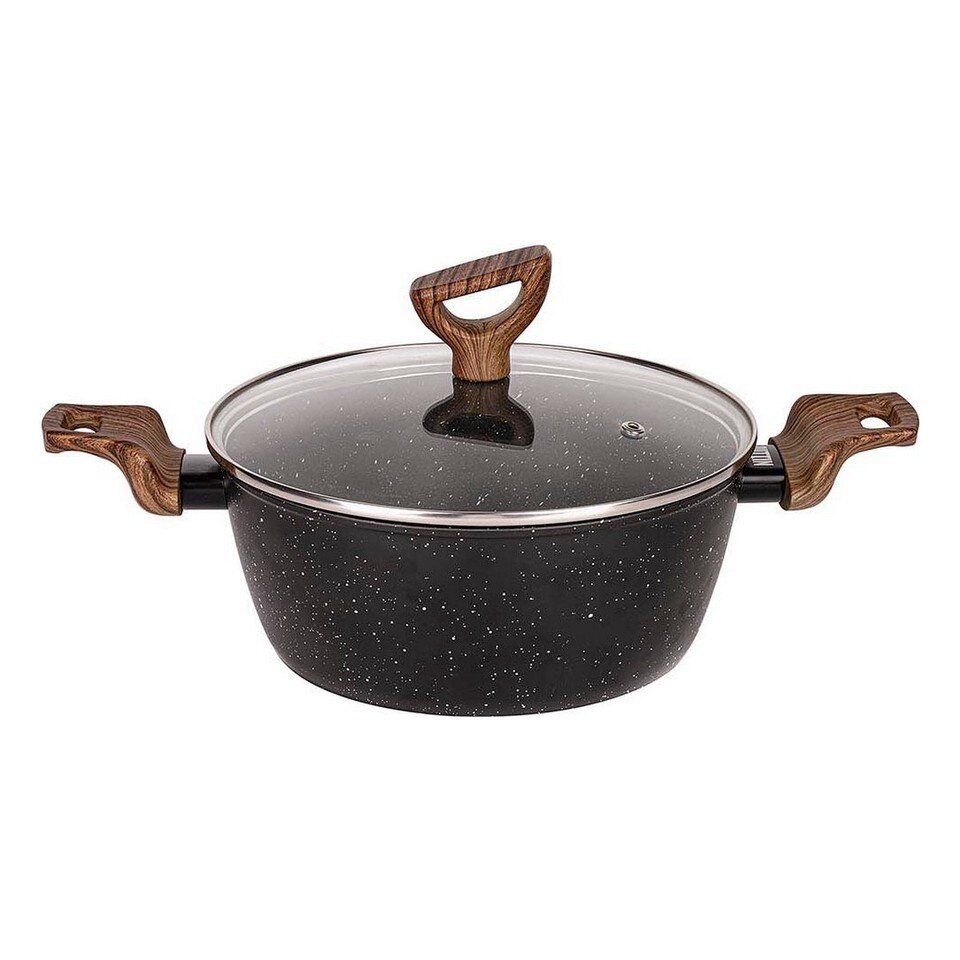 Casserole Quttin Écologique avec Couvercle Noir Ø 24 cm