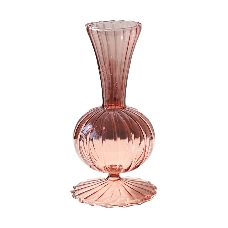 Vase Vintage en Verre Transparent